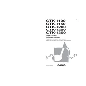 Casio CTK1300 Keyboard manual cover