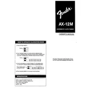 Fender AX-12M Tuner manual cover