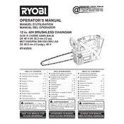 Ryobi RY40509 Chainsaw manual cover