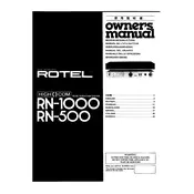 Rotel RN-500 Noise Reduction System manual cover