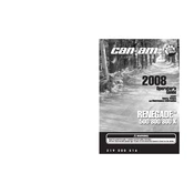 Can-Am Renegade 500 2008 Vehicle manual cover