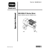 Toro MM-858H-P 68021HD Mixer manual cover