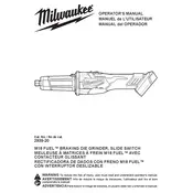 Milwaukee M18 Fuel 2939-20 Grinder manual cover