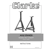 Clarke 7600076 CAX6TP Axle Stand manual cover