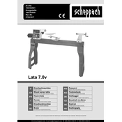 Scheppach Lata 7.0v 1902302901 Lathe manual cover