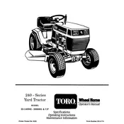 Toro Wheel Horse 22-14O502 Tractor manual cover