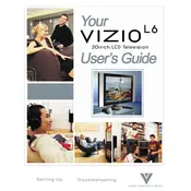 Vizio L6 20inch LCD TV manual cover