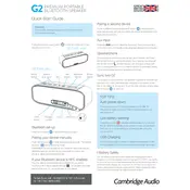 Cambridge Audio G2 Speaker manual cover