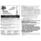 Dirt Devil Quick Flex 2-in-1 & Stick BD20050 manual cover