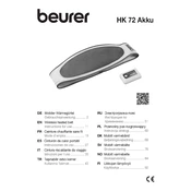 Beurer HK 72 Akku Heated Belt manual cover