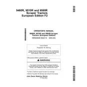 John Deere 9460R European Edition F2 Scraper manual cover