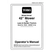 Toro Wheel Horse 42-inch 78232 Mower manual cover