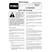 Toro 31995 Snow Thrower manual cover