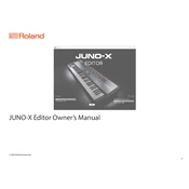 Roland JUNO-X Editor manual cover