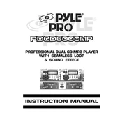 Pyle PDCD6000MP CD Player manual cover