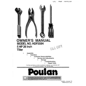 Poulan Pro HDF550H Tiller manual cover