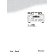 Rotel RSX-1560 Receiver manual cover