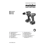 Metabo BS 14.4 Li Drill manual cover