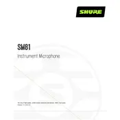 Shure SM81 Microphone manual cover