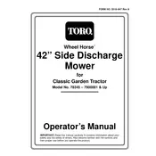 Toro Wheel Horse 42-inch 78345 Mower manual cover