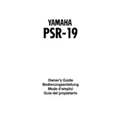 Yamaha PSR-19 Keyboard manual cover