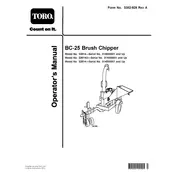 Toro BC-25 22614 Chipper manual cover