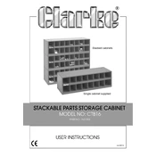 Clarke 7631053 CTB16 Stackable Parts Storage Cabinet manual cover