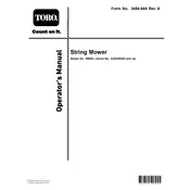 Toro String 58620 Mower manual cover