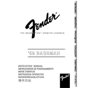 Fender 59 Bassman LTD 100V Jpn 21-7170 Amplifier manual cover