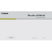 Canon PowerShot SX740 HS manual cover