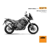 KTM Adventure 1290 Super R 2019 Motorcycle manual cover