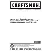 Craftsman CMCS551B Saw manual cover