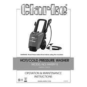 Clarke 7320181 Harry 2 Hot Cold Pressure Washer manual cover