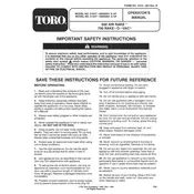 Toro Air Rake 600 51537 Vacuum manual cover