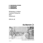 De Dietrich DRS914JE Refrigerator manual cover