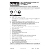 Sealey HVD16C Fan manual cover