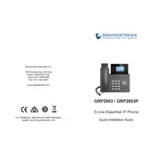 Grandstream GRP2603 IP Phone manual cover