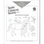 Barbie Mattel Walking Beauty Gift Set 19705 Toy manual cover