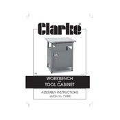 Clarke 6500128 CWB80 Workbench Tool Cabinet manual cover