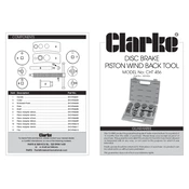 Clarke 1801456 CHT456 Disc Brake Piston Wind Back Tool manual cover