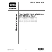 Toro Titan X5450 74878 Mower manual cover