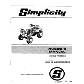 Simplicity Sovereign 3410S Tractor manual cover