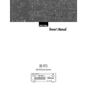 Rotel RX-975 Receiver manual cover