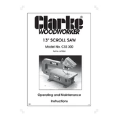 Clarke 6470063 CSS300 13 Inch Scroll Saw manual cover