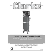 Clarke 2226000 VE15C150 Vertical Air Compressor manual cover