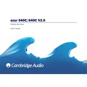 Cambridge Audio Azur 540 Player manual cover