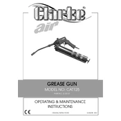 Clarke 3120137 CAT125 Grease Gun manual cover