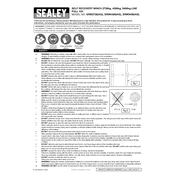 Sealey SRW2720 Winch manual cover