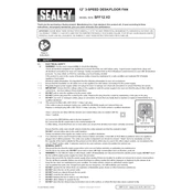 Sealey SFF12.V2 Fan manual cover