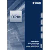 Yamaha P-85 Piano manual cover